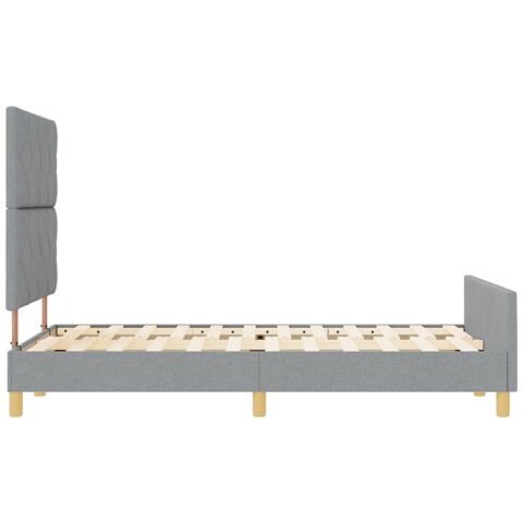 Letto in tessuto grigio chiaro  120x190 cm - Foto 9