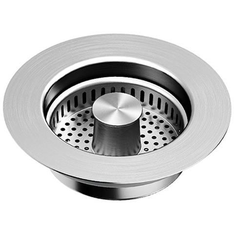 Filtro Per Lavello Con Meccanismo A Pulsante In Acciaio Inox 304 Compatibile Con Lavelli Da Cucina, Vasche Da Bagno E Lavelli Per Verdure, Con Cappuccio E Asta In Rame - Foto 1
