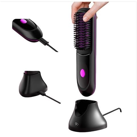 Spazzola Lisciante Portatile Ionica Lcd Senza Fili Per Uno Styling Senza Sforzo Black - Foto 1