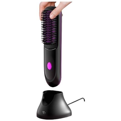 Spazzola Lisciante Portatile Ionica Lcd Senza Fili Per Uno Styling Senza Sforzo Black - Foto 2