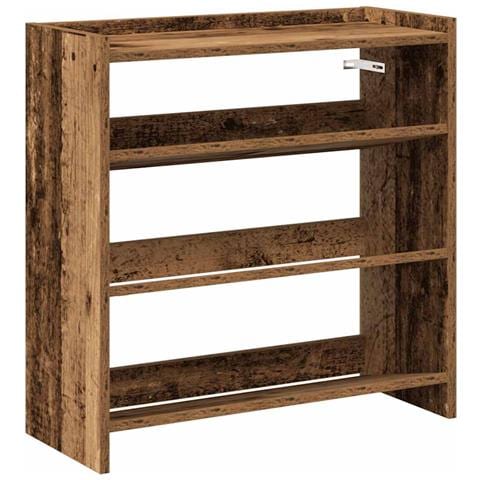 Scarpiera Legno Antico 60x25x62 cm in Legno Multistrato - Foto 1