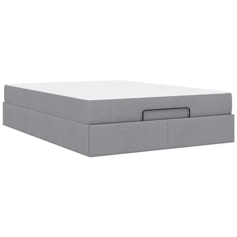 Struttura del letto Grigio chiaro 140 x 190 cm Tessuto - Foto 9