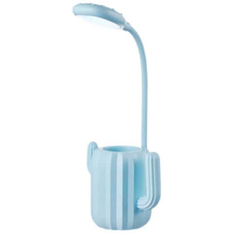 Portamatite Con Luce Led Stelo Flessibile Modello Cactus, Blu - Foto 5