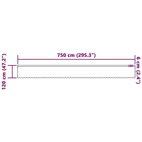 Tende con tende Floreale Bianco 750 x 120 cm Poliestere - Foto 8