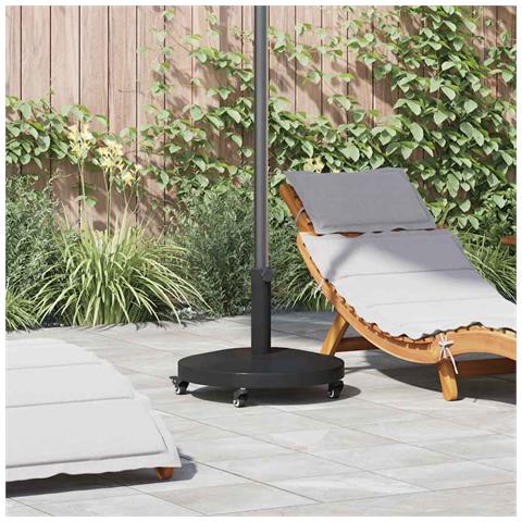 Base per Ombrello da Esterno Nero 48 x 48 x 32 cm - Foto 2