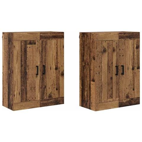 Mobile a muro 2 pcs Legno vecchio 69,5 x 34 x 90 cm - Foto 1