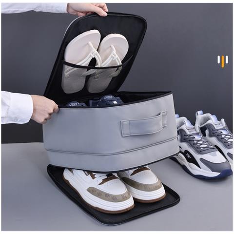 Borsa Porta Scarpe Da Viaggio - Grande Capacità, Organizer Impermeabile Grey - Foto 5