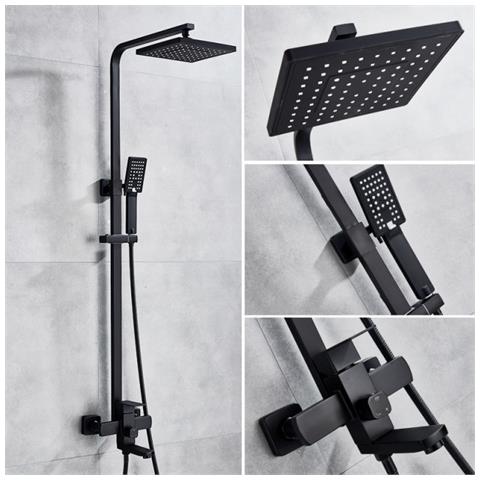 Miscelatore doccia, Blackswan, tipo M73.3, modello nero opaco, misura 20 cm - Foto 2