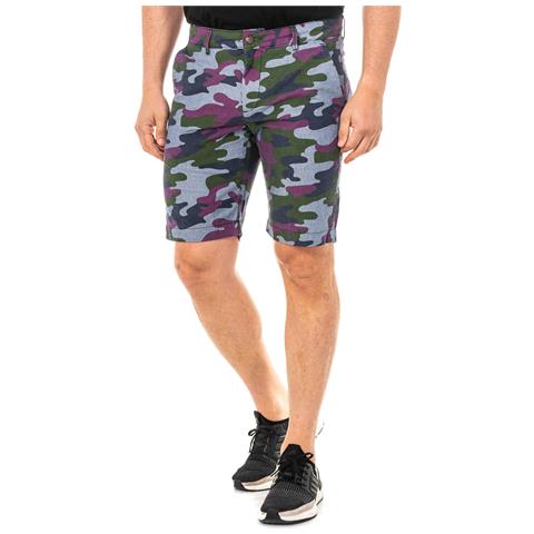 Bermuda Con Pantalone Dritto Basso Con Taglio E Passanti Per Cintura Lmb007 Uomo - Foto 1