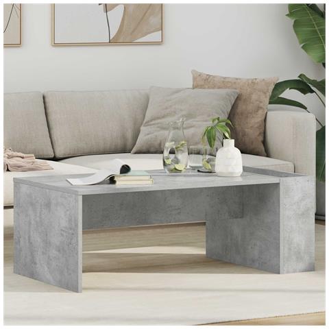 Tavolino da salotto Grigio cemento 95 x 50 x 34 cm - Foto 2