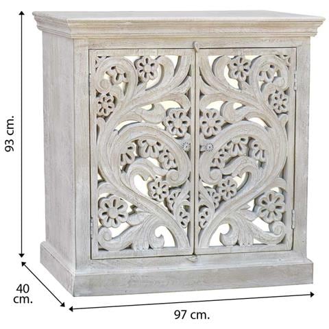 Mobile Da Ingresso In Legno Bianco 97x40x93h - Foto 3