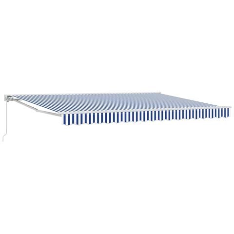 Tenda retrattile manuale Blu e Bianco 4 × 3,5 m - Foto 1