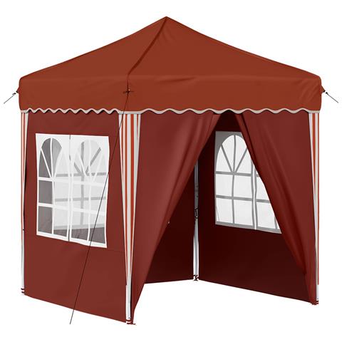 Tenda per feste a pop-up 195 x 195 x 245 cm Terracotta - Foto 1