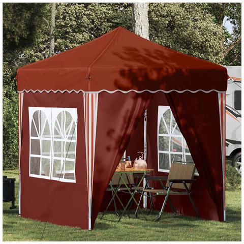 Tenda per feste a pop-up 195 x 195 x 245 cm Terracotta - Foto 2