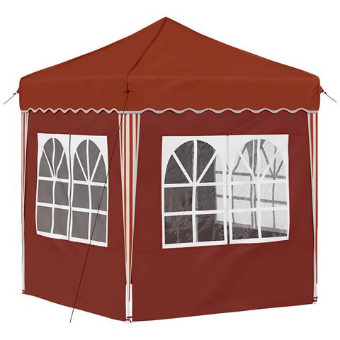 Tenda per feste a pop-up 195 x 195 x 245 cm Terracotta - Foto 9