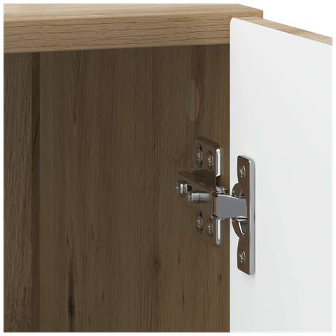 Armadio da Notte 2 pcs Rovere Artigianale 43 x 34,5 x 50 cm - Foto 9