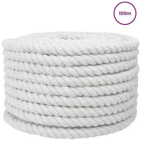 Corda Bianco 1,6 x 1,6 x 10000 cm Cotone - Foto 2