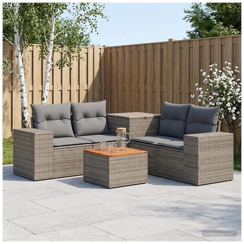 Set di divani 6 pz Grigio e Grigio Scuro - Foto 10