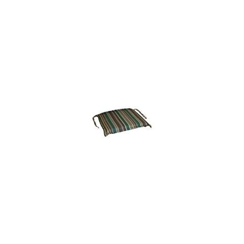 Cuscino Double Face in Poliestere Beige / Rigato per Sedia Giardino - Foto 4