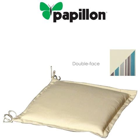 Cuscino Double Face in Poliestere Beige / Rigato per Sedia Giardino - Foto 2