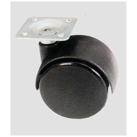 Ruota Plast. nera Att / piastra 164-40 Pz. 12 - Foto 1