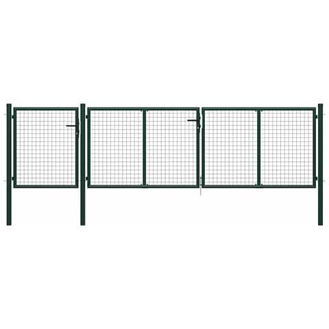 Cancello Per Giardino In Acciaio 400x100cm Verde - Foto 1