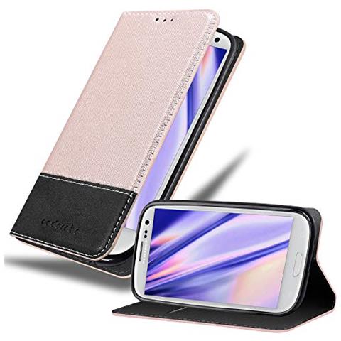 Custodia Compatibile Con Samsung Galaxy S3 / S3 Neo In Oro Rosato Nero - Coperchio Protettiva Con Chiusura Magnetica, Funzione Stand E Tasca Per Le Carte - Foto 1