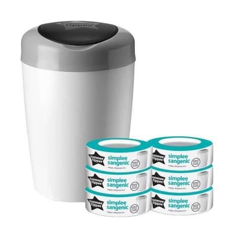 Starter Pack Sangenic Simplee - 1 Bac + 6 Recharges - Foto 1