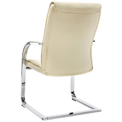 Sedia da Ufficio a Sbalzo Crema in Similpelle - Foto 6