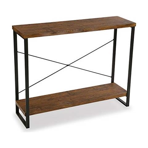 Taline Tavolo Consolle Tavolo Da Ingresso Tavolino Stretto Misure (a X L X L) 80 X 30 X 100 Cm Legno E Metallo Colore Nero - Foto 1
