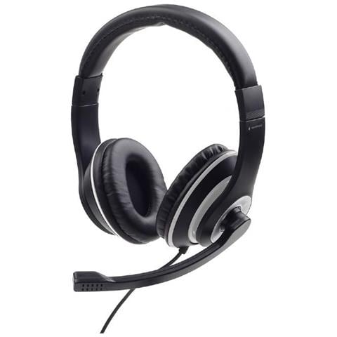 Music Sound | HEADBAND filo Basic | Cuffie on ear pieghevoli con filo e microfono - Jack 3.5 mm - Colore Bianco, One Size
