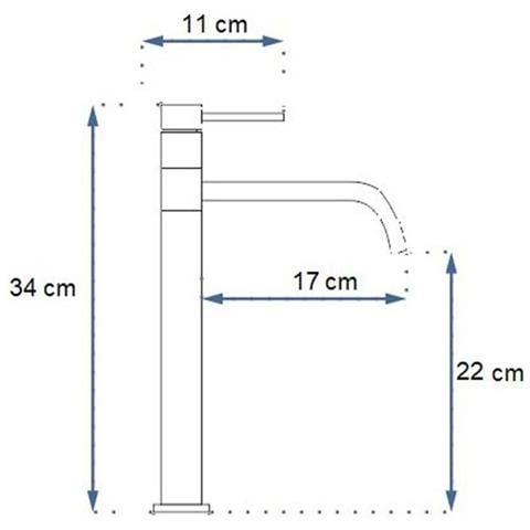 Rubinetto Da Bagno Lugano Slim Black High - Foto 3
