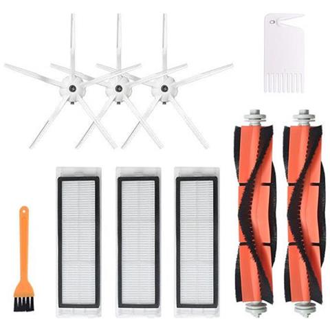 Kit Di Ricambi Per Robot Aspirapolvere Mi Roborock S6 / S5 / E2 / E35 10 Pezzi, 3 Spazzole Laterali A 5 Bracci, 3 Filtri, 2 Spazzole A Rullo, 1 Spazzola Gialla, 1 Sacchetto In Pe - Foto 8
