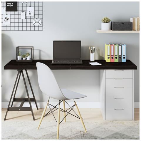 Piano Tavolo Marrone 160x60x (2-4) cm Rovere Massello Trattato - Foto 2