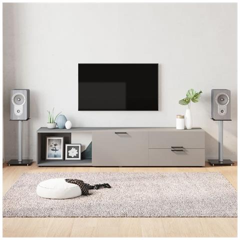 Pedane Casse 2pz Nero Argento Vetro Temperato Design 1 Pilastro - Foto 6