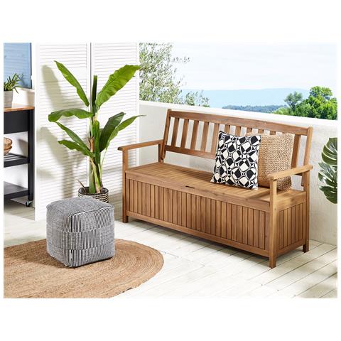 Panca Da Giardino Con Contenitore Legno 160 Cm Sovana - Foto 1