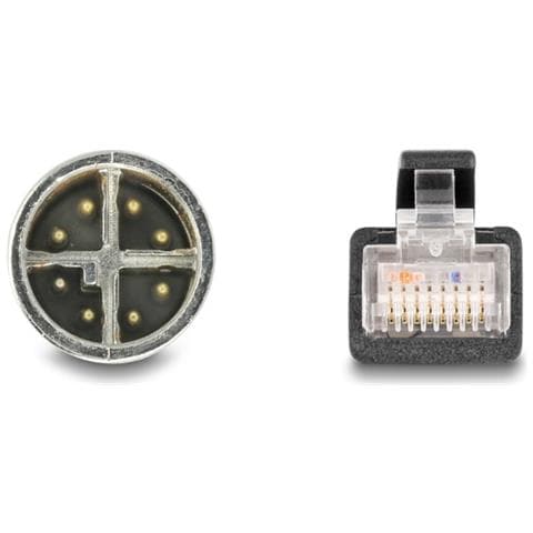 Cavo M12 codificato X a 8 pin maschio per RJ45 maschio PVC 1 m - Foto 2