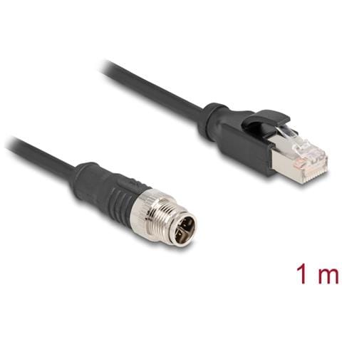 Cavo M12 codificato X a 8 pin maschio per RJ45 maschio PVC 1 m - Foto 3