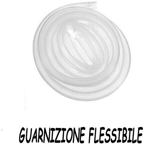 Guarnizione Box Doccia Profilo F Ricambio Silicone Trasparente 10 Mm 2mt 74236 - Foto 2