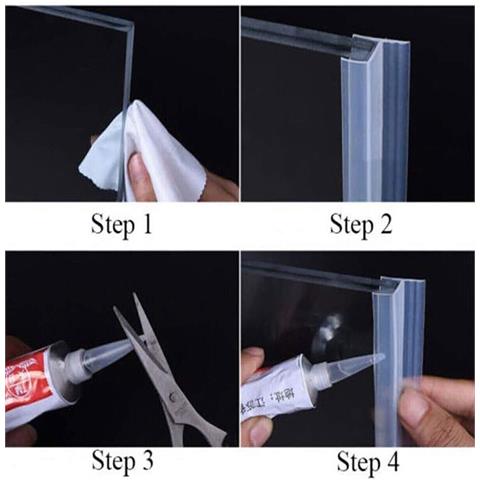 Guarnizione Box Doccia Profilo F Ricambio Silicone Trasparente 10 Mm 2mt 74236 - Foto 3