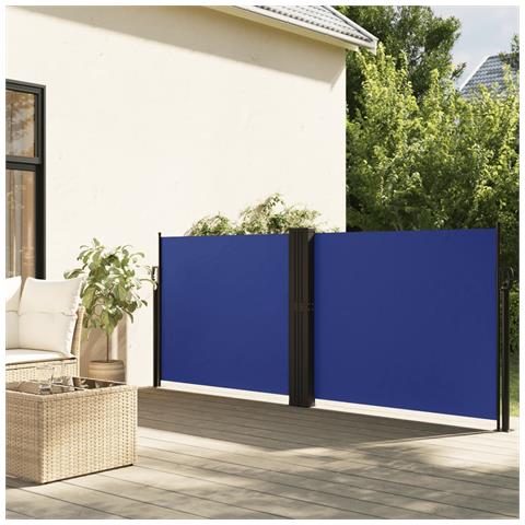 Tenda Da Sole Laterale Retrattile Blu 120x600 Cm - Foto 1