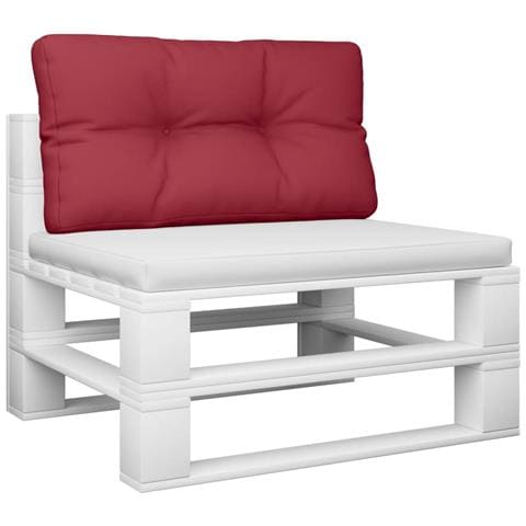 Cuscino Per Pallet Rosso Vino 80x40x12 Cm In Tessuto - Foto 3