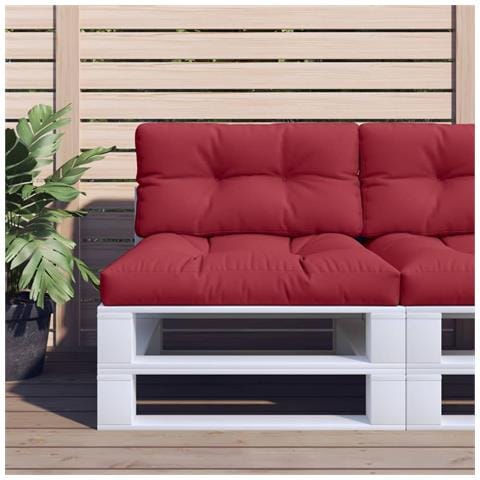 Cuscino Per Pallet Rosso Vino 80x40x12 Cm In Tessuto - Foto 1