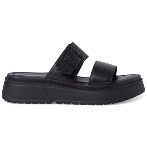 Black Casual Open Slippers Ciabatte Pelle Scarpe Donna Nero Eu 36, 1-27294-28 007 - Foto 1