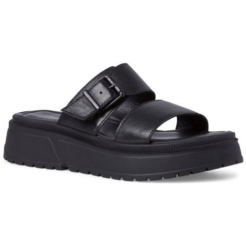 Black Casual Open Slippers Ciabatte Pelle Scarpe Donna Nero Eu 36, 1-27294-28 007 - Foto 2