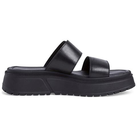 Black Casual Open Slippers Ciabatte Pelle Scarpe Donna Nero Eu 36, 1-27294-28 007 - Foto 3