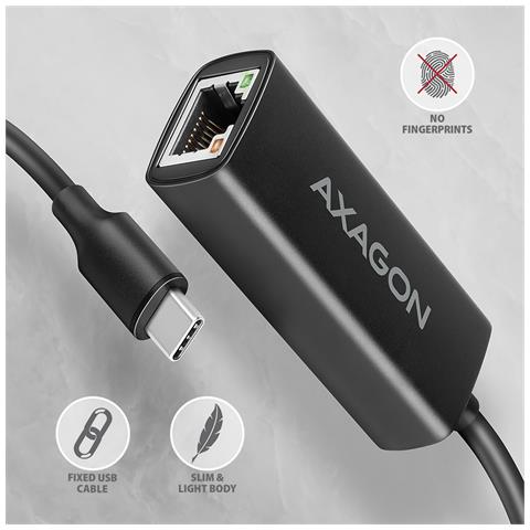 Axagon ADE-ARC USB-C 3.2 Gen 1 - Gigabit Ethernet 10/100/1000 Adapter - Adapter - Digital /Daten 1000 Mbit /s - Foto 7