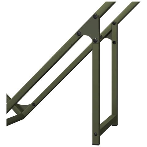 Rastrelliera per Legna da Ardere Verde Oliva 100x25x100 cm - Foto 10