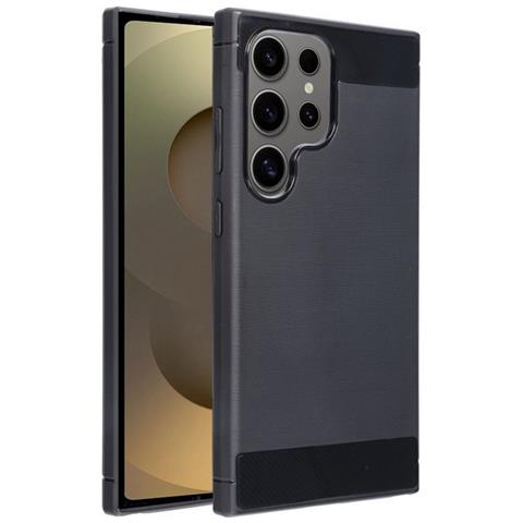 Custodia B-case Tpu Silicone Cover Case Per Samsung Galaxy S25 Ultra Carbon Metal Black - Foto 1