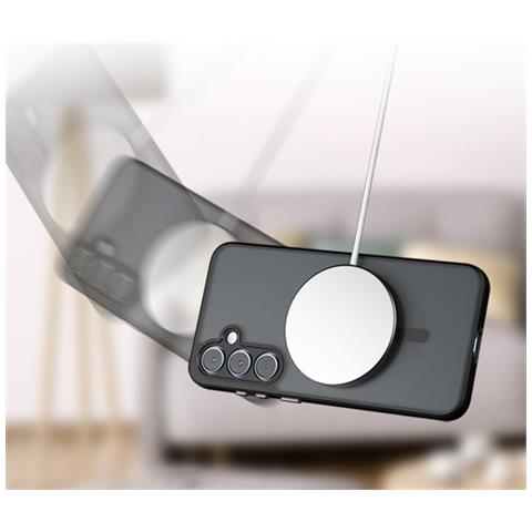 Custodia Per Telefono Magnetica Nera Opaca Per Samsung Galaxy Serie A   Modello 6 - Foto 6